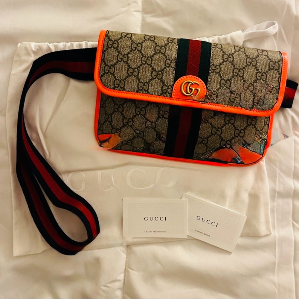 Gucci Beige and Orange Crossbody Bag Brand New